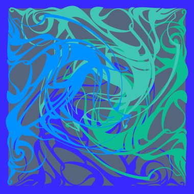 Mavi ve yeşil desen