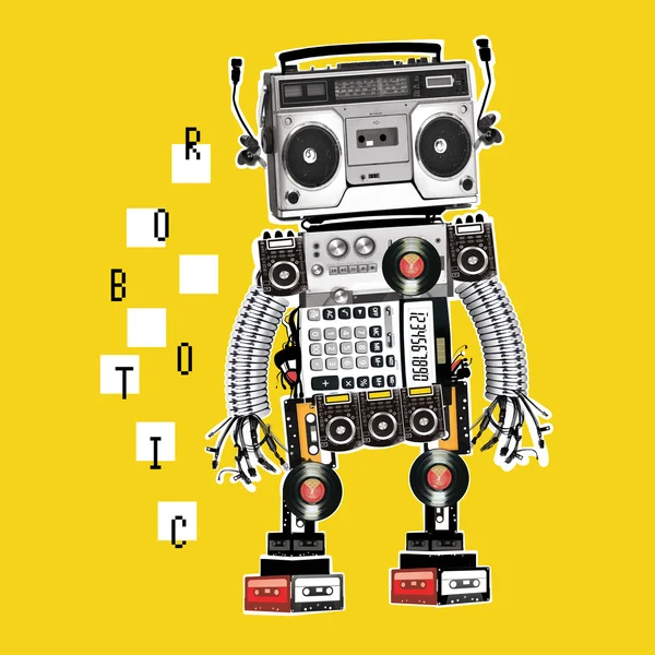 Elektronik müzik robot — Stok fotoğraf