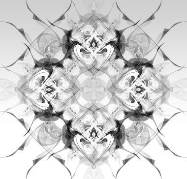 Gri arka plan üzerinde Mandala