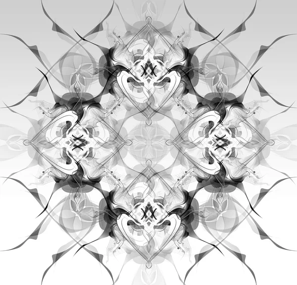 Mandala sobre fondo gris —  Fotos de Stock