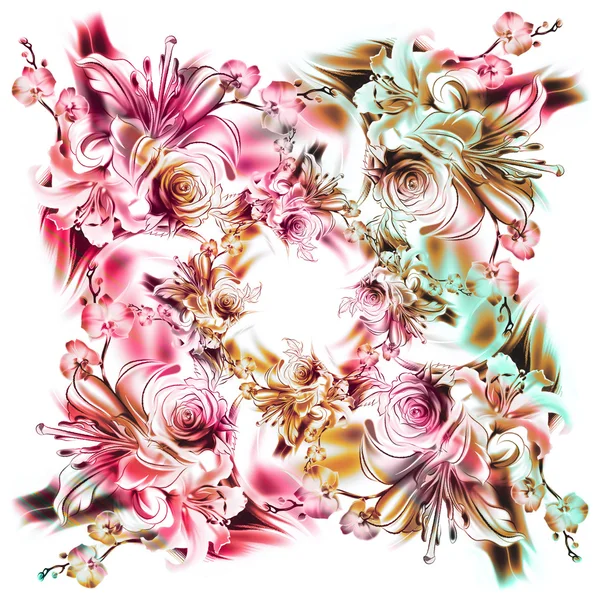 Çiçek renkli çizimi