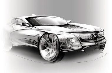 Gri bir arka plan üzerinde araç