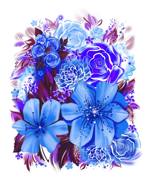 Tekstura z kwiatami — Zdjęcie stockowe