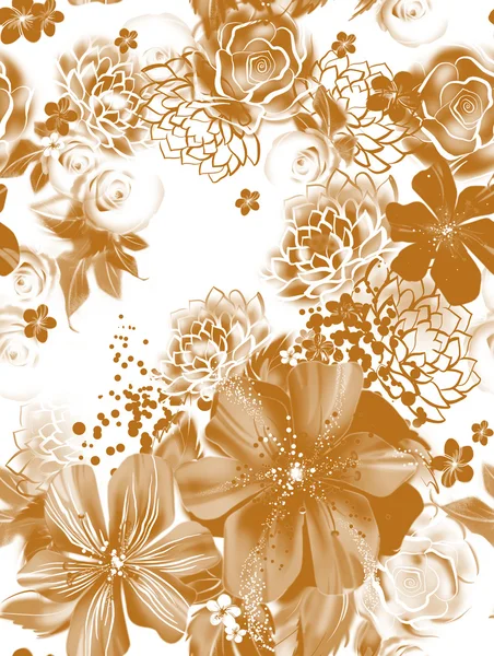 Nahtlose Textur mit Blumen — Stockfoto
