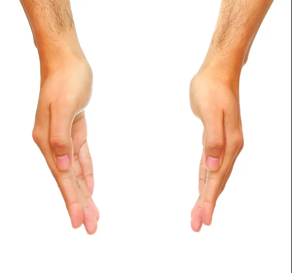 Dwie ręce człowieka — Zdjęcie stockowe