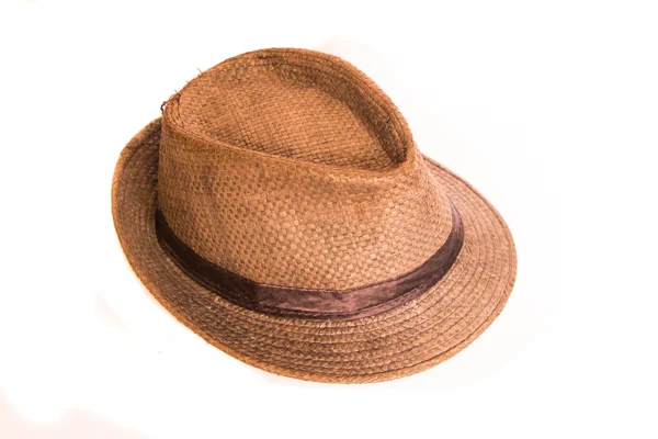 Brown chapeau homme fond . — Photo