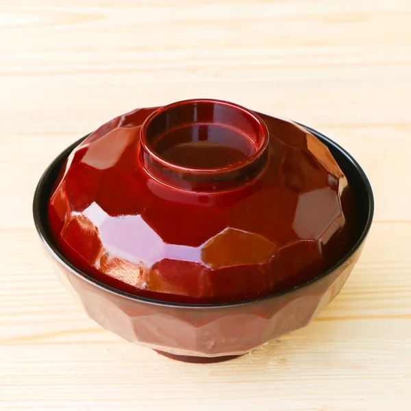 Blank bowl on wooden — Stock Photo, Image