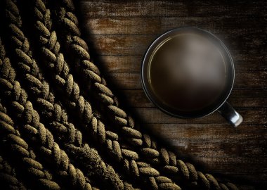 ipi arka plan ile ahşap rustik kahve