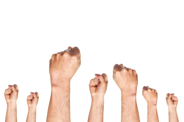 Group of hand showing fist — Stock Photo, Image