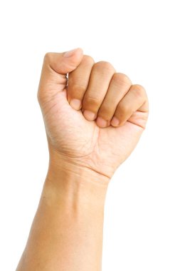 Adam el gösteren yumruk