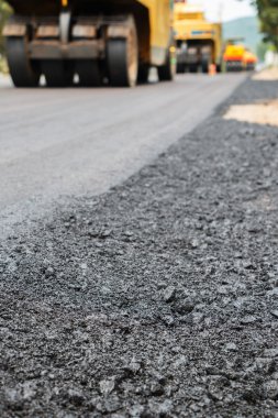 Yakın çekim asfalt yol 