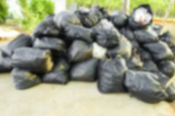 Blur dirty garbage bags — Stock Photo, Image