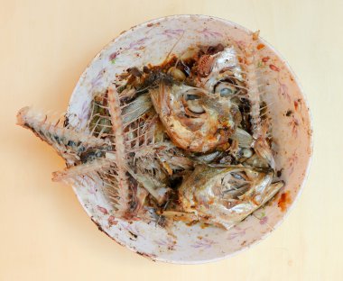 Fishbone çanak üzerinde