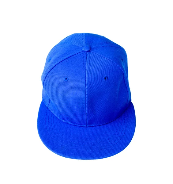 Casquette de baseball bleue isolée sur fond blanc — Photo