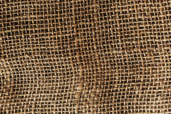 Burlap coklat. Kain. Tekstur . — Stok Foto