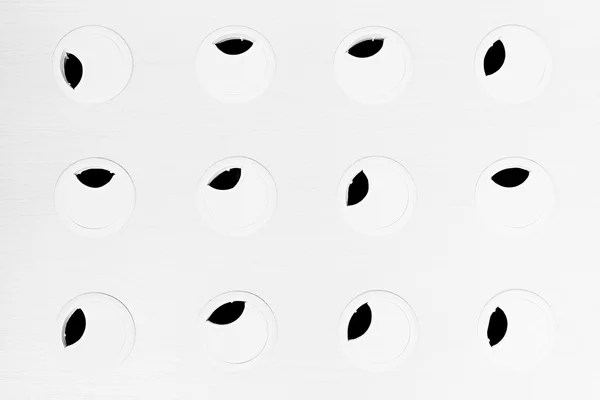 ミニマリストの抽象的な白黒背景に円、黒葉。抽象的な背景. — ストック写真