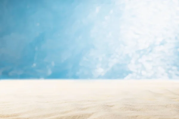 Slunečné Tropické Pláže Bílým Pískem Sluneční Svit Horisont Modrý Výhled — Stock fotografie
