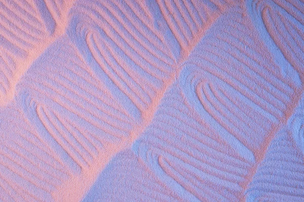 Современная Минимальная Неоновая Розовая Синяя Текстура Песка Кудрявой Полосатой Смешной — стоковое фото