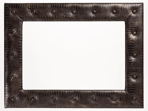 Ein leerer Bilderrahmen auf weißem Hintergrund lizenzfreie Stockbilder