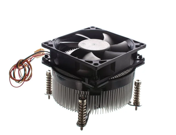 Cpu Cooler Metal Heatsink Made Special Metal Close Isolated White — Stock Photo, Image