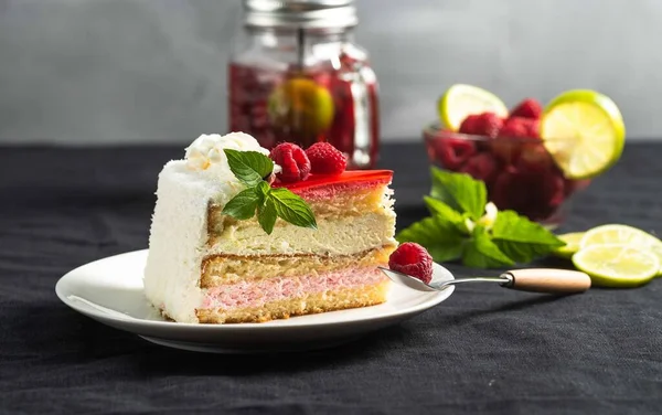 Berry Cake Cake Cream Table — Stock Photo, Image