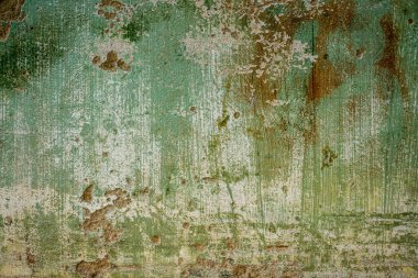Metin veya tasarım için kopyalama alanı olan antik yeşil beton duvar dokusu