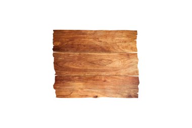 Tasarım için kırpma yolu olan tek tahta tabela beyaz arkaplanda izole edildi 