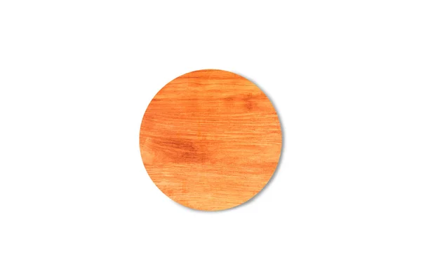 Wooden Cutting Board Isolated White Background Clipping Path Work Design — Stock Photo, Image