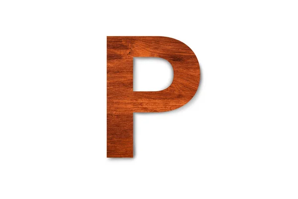 Modern Wooden Alphabet Letter Isolated White Background Clipping Path Design — Stock Photo, Image