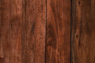 Dikey, güzel, kahverengi ahşap döşeme, yüksek kaliteli arka plan, koyu doğal ahşaptan, grunge tarzı. Tasarımınız veya metniniz için boşluk kopyalayın. Yüzey desenli düzenleme konsepti