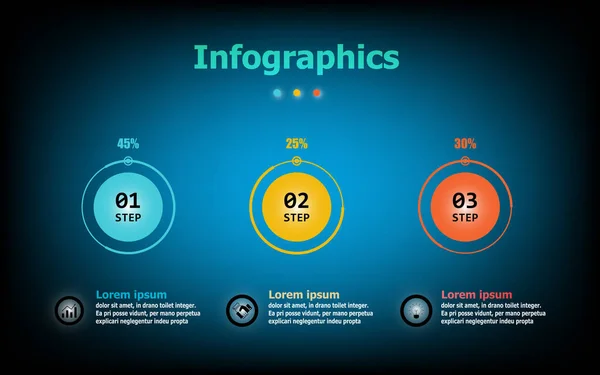 Infografický Vektorový Návrh Časové Osy Elementy Volby Čísel Prezentační Obchodní — Stockový vektor