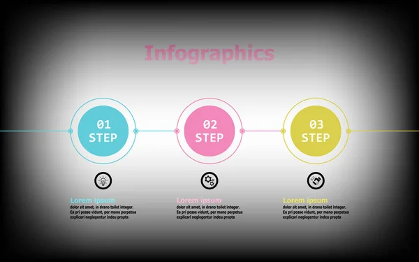 Tidslinje Infographic Element Och Nummer Affärsidé Med Steg Presentation Företag — Stock vektor