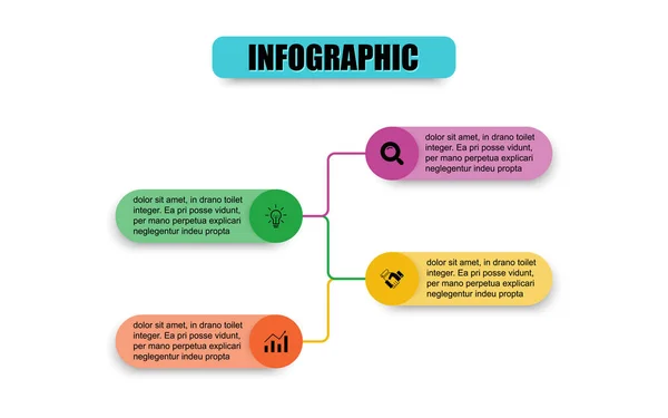 Präsentation Geschäftsinfografik Vorlage Mit Optionen Vektorkreis Design Vorlage Infografik Zur — Stockvektor