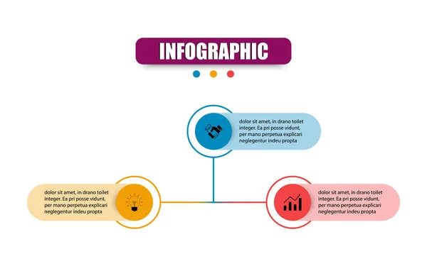 Präsentation Geschäftsinfografik Vorlage Mit Optionen Vektorkreis Design Vorlage Infografik Zur — Stockvektor