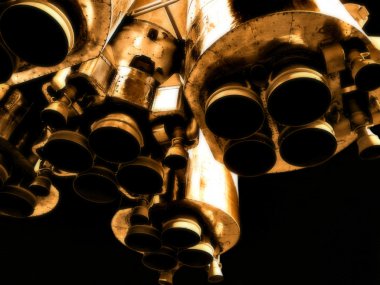 Roket önce denize indirmek. Görüntü bir retro görüntü tarzında işleme