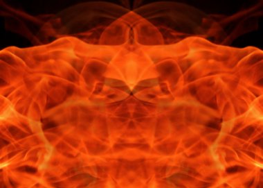 Ateşli alev ateş siyah bir arka plan doku soyut resim