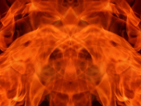 Abstrakcyjny obraz tekstury ognisty płomień ognia na czarnym tle — Zdjęcie stockowe