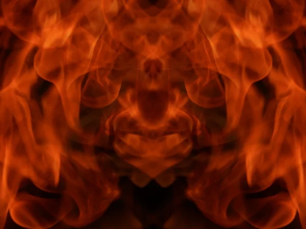 Textura imagem abstrata de fogo chama ardente em um fundo preto — Fotografia de Stock