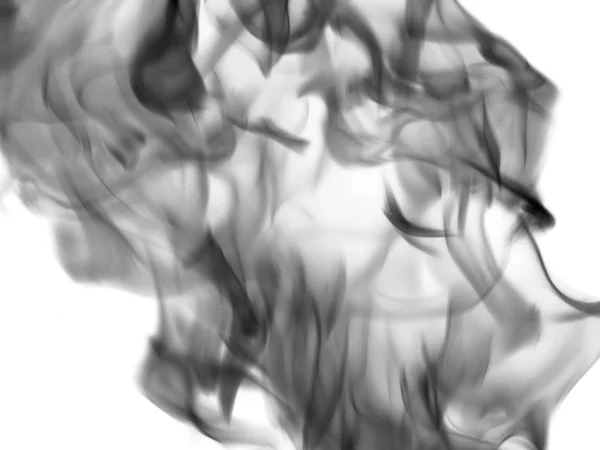 Fumo de textura sobre um fundo branco — Fotografia de Stock