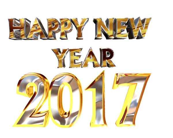 Happy New Year 2017 on a white background — Stock Photo, Image