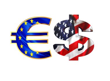 3D çizim. Ulusal para birimi sembolleri beyaz bir arka plan üzerinde nakit