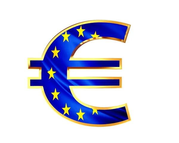 Euro-symbool op een witte achtergrond — Stockfoto