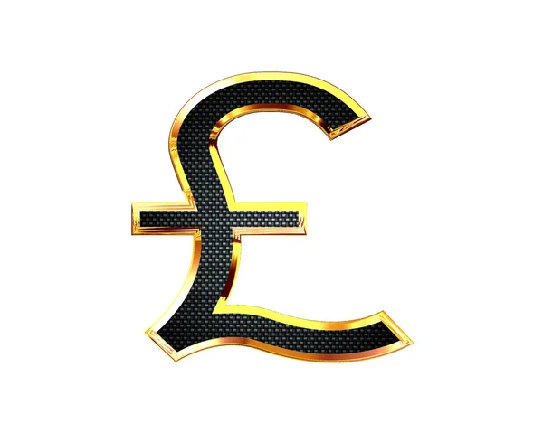 Pound sterling symbol on a white background — Stock Photo, Image