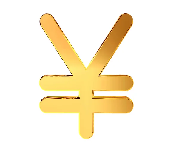 Zodiac symbol Japanese Yen on a white background — Stock Photo, Image