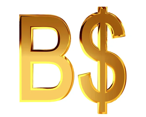 Bahama-szigetek pénznem-szimbólumot egy fehér háttér — Stock Fotó