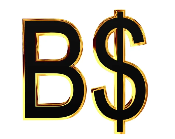 Bahamas Currency symbol on a white background — Stock Photo, Image