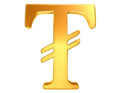 Beyaz bir arka plan üzerinde para birimi simgesi Moğol Tugrik