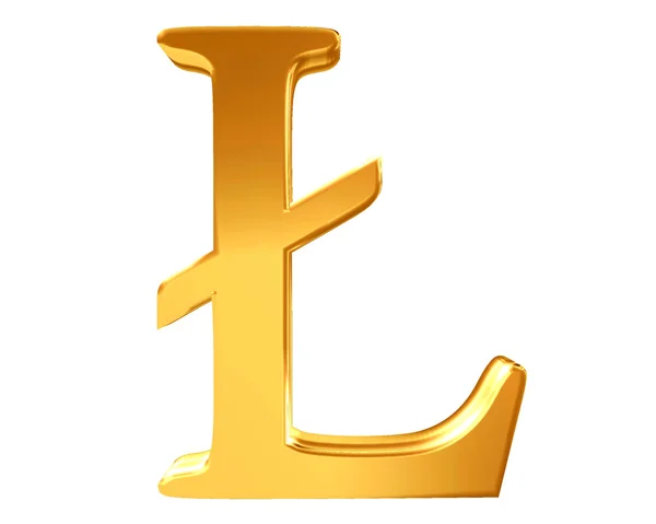 Letra mayúscula latina L con un símbolo principal Laytkoina — Foto de Stock