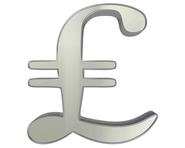 El símbolo de la moneda letrero de lira sobre un fondo blanco — Foto de Stock