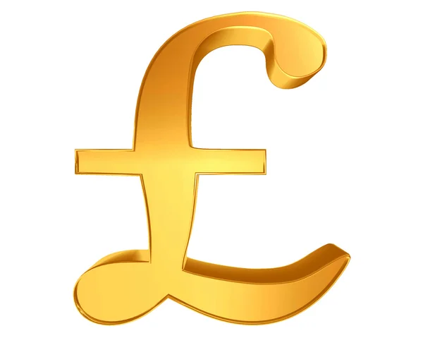 Simbolo sterlina segno di valuta su uno sfondo bianco — Foto Stock